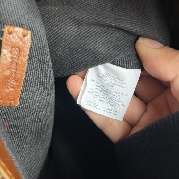 Madewell Crossbody Bag The Zip-Top Double Handles Leather Spotted Dyed Calf Hair - Picture 6 of 11